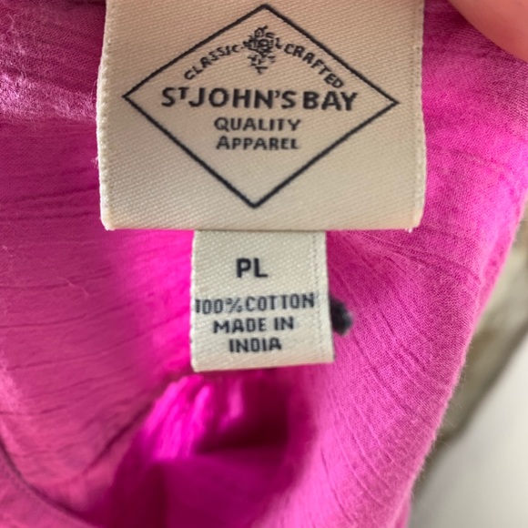 5/$25 ST. JOHNS BAY Purple Ombré 3/4 Sleeve Blouse - Picture 4 of 4
